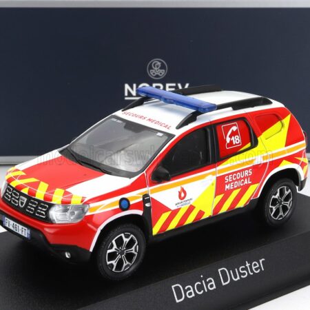 NOREV 1/43 DACIA | DUSTER SAPEURS POMPIERS 57 MEDICAL 2020 | RED YELLOW