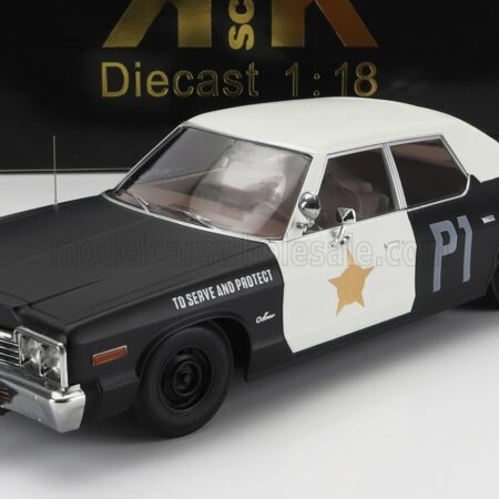 KK-SCALE 1/18 DODGE | MONACO BLUESMOBILE 1974 - LOOK-A-LIKE | BLACK WHITE