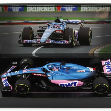 MINICHAMPS 1/18 ALPINE | F1 A522 TEAM ALPINE BWT N 14 AUSTRALIAN GP 2022 FERNANDO ALONSO | BLUE PINK