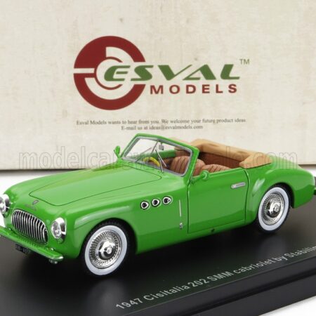 ESVAL MODEL 1/43 CISITALIA | 202 SC STABILIMENTI FARINA CABRIOLET OPEN 1947 | GREEN