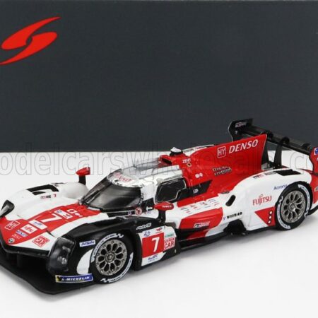 SPARK-MODEL 1/87 TOYOTA | GR010 3.5L TURBO HYBRID V6 TEAM TOYOTA GAZOO RACING N 7 2nd 24h LE MANS 2022 M.CONWAY - K.KOBAYASHI - J.M.LOPEZ | WHITE RED GREY