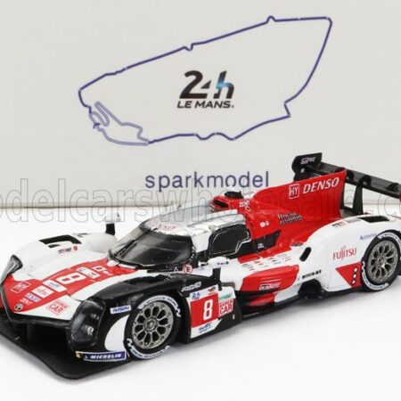 SPARK-MODEL 1/87 TOYOTA | GR010 3.5L TURBO HYBRID V6 TEAM TOYOTA GAZOO RACING N 8 WINNER 24h LE MANS 2022 S.BUEMI - B.HARTLEY - R.HIRAKAWA | WHITE RED GREY