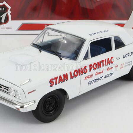 HIGHWAY61 1/18 PONTIAC | TEMPEST STAN LONG PONTIAC DETROIT MICHIGAN 1963 | WHITE