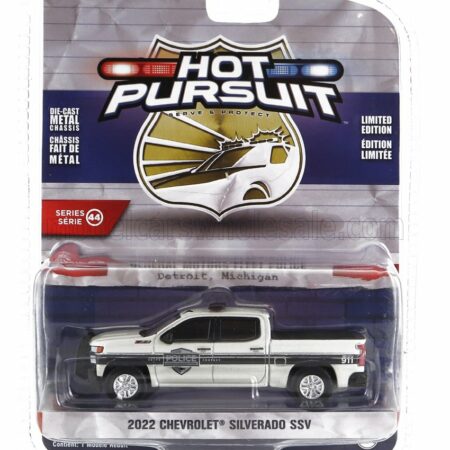 GREENLIGHT 1/64 CHEVROLET | SILVERADO PICK-UP SSV POLICE 2022 | WHITE