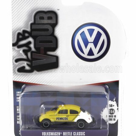 GREENLIGHT 1/64 VOLKSWAGEN | BEETLE PENNZOIL RACING 1960 | YELLOW WHITE