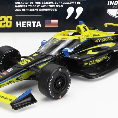 GREENLIGHT 1/18 HONDA | TEAM ANDRETTI AUTOSPORT N 26 INDY 500 INDYCAR SERIES 2023 COLTON HERTA | BLACK YELLOW