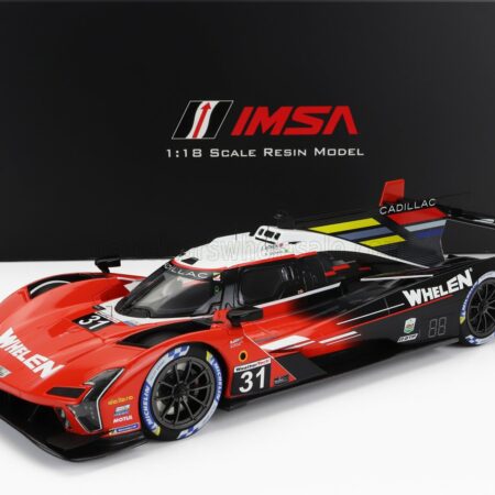 TRUESCALE 1/18 CADILLAC | V-LMDH 5.5L V8 TEAM WHELEN ENGINEERING RACING N 31 12h SEBRING 2023 JACK AITKEN - PIPO DERANI - ALEXANDER SIMS | RED BLACK WHITE