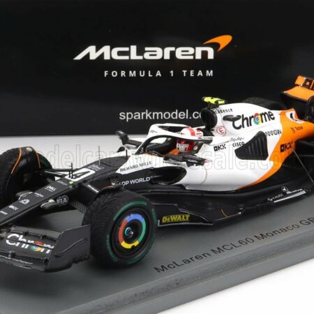 SPARK-MODEL 1/43 McLAREN | F1  MCL60 TEAM McLAREN N 4 MONACO GP 2023 LANDO NORRIS | WHITE ORANGE BLACK