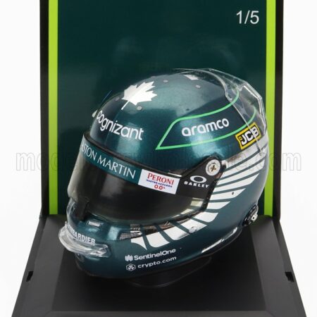 SPARK-MODEL 1/5 BELL HELMET | F1  CASCO HELMET ASTON MARTIN AMR23 TEAM ARAMCO COGNIZANT N 18 SEASON 2023 LANCE STROLL | GREEN