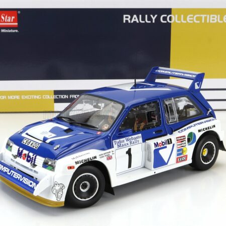 SUN-STAR 1/18 AUSTIN | MG METRO 6R4 N 1 WINNER RALLY MANX INTERNATIONAL 1986 T.POND - R.ARTHUR | BLUE WHITE