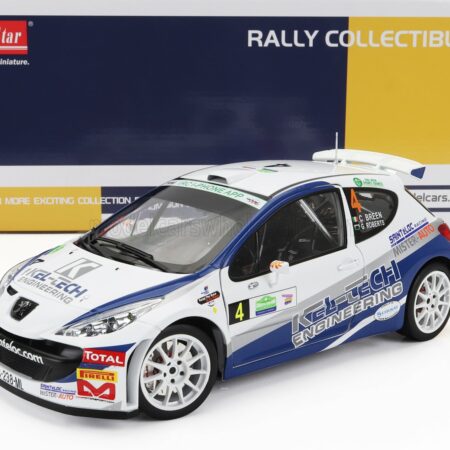 SUN-STAR 1/18 PEUGEOT | 207 S2000 N 4 RALLY CIRCUIT OF IRLAND 2012 C.BREEN - C.ROBERTS | WHITE BLUE