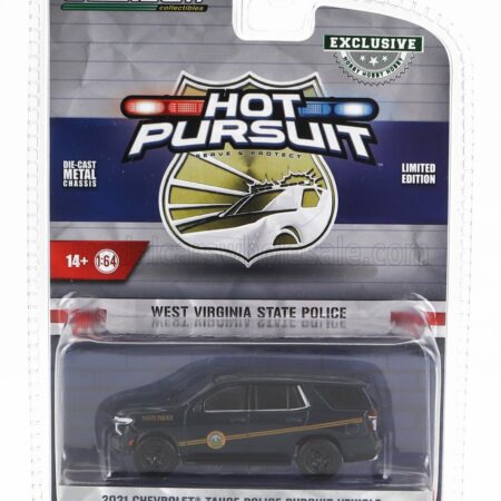 GREENLIGHT 1/64 CHEVROLET | TAHOE POLICE PURSUIT VEHICLE PVV WEST VIRGINIA 2021 | BLACK