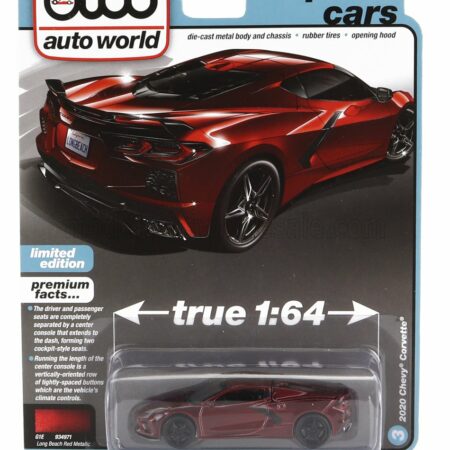 AUTOWORLD 1/64 CHEVROLET | CORVETTE 2020 | RED MET