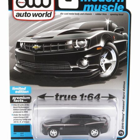 AUTOWORLD 1/64 CHEVROLET | CAMARO HURST COUPE 2010 | BLACK