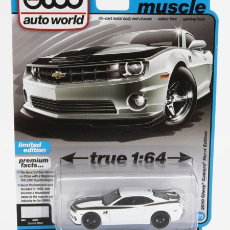 AUTOWORLD 1/64 CHEVROLET | CAMARO HURST COUPE 2010 | WHITE BLACK