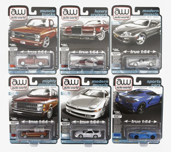 AUTOWORLD 1/64 MITSUBISHI | SET ASSORTMENT 6 PIECES | VARIOUS