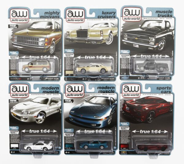 AUTOWORLD 1/64 DODGE | SET ASSORTMENT 6 PIECES | VARIOUS