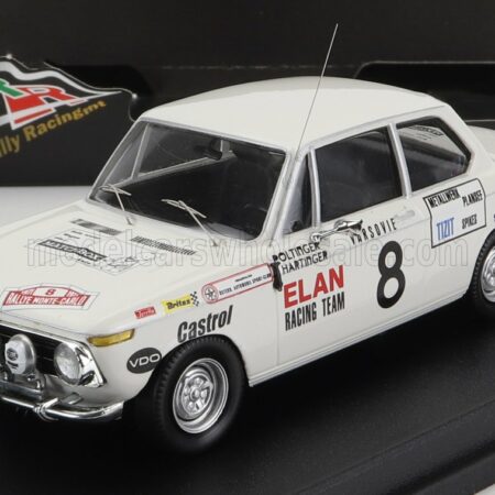 TROFEU 1/43 BMW | 2002 Ti (night version) N 8 RALLY MONTECARLO 1971 W.POLTINGER - H.HARTINGER | WHITE