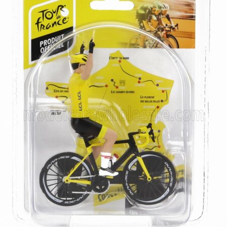 SOLIDO 1/18 FIGURES | CICLISTA - CYCLIST - MAGLIA GIALLA - YELLOW JERSEY - WINNER TOUR DE FRANCE 2023 | YELLOW