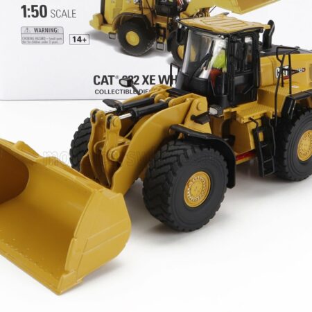 DM-MODELS 1/50 CATERPILLAR | CAT982XE RUSPA GOMMATA - SCRAPER TRACTOR WHEEL LOADER | YELLOW BLACK