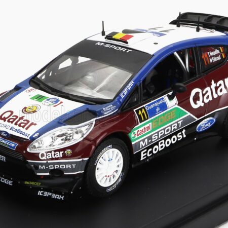 EDICOLA 1/43 FORD ENGLAND | FIESTA RS WRC N 11 3rd RALLY MEXICO 2013 T.NEUVILLE - N.GILSOUL | BORDEAUX BLUE  WHITE