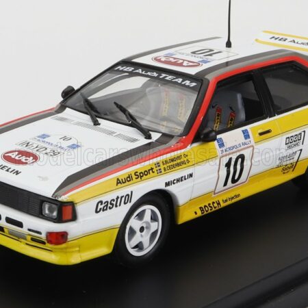 EDICOLA 1/43 AUDI | QUATTRO N 10 WINNER RALLY ACROPOLIS 1984 STIG BLOMQVIST - BJORN CEDERBERG | WHITE YELLOW BLACK