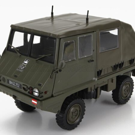 SCHUCO 1/18 STEYR-PUCH | HAFLINGER FUNKWAGEN OBH 1975 | MILITARY GREEN