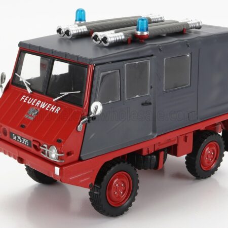 SCHUCO 1/18 STEYR-PUCH | HAFLINGER FEUERWEHR 1975 | RED GREY