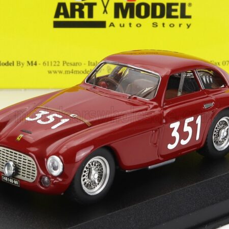 ART-MODEL 1/43 FERRARI | 166MM BERLINETTA TOURING sn020I N 351 MILLE MIGLIA 1951 G.ROTA - R.TOSCANO | RED