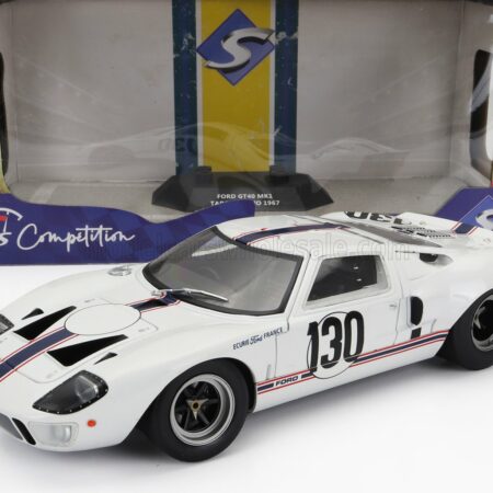 SOLIDO 1/18 FORD USA | GT40 MKI TEAM FRANCE N 130 TARGA FLORIO 1967 H.GREDER - J.M.GIORGI | WHITE