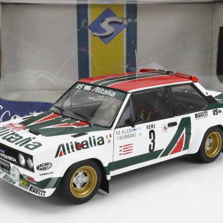 SOLIDO 1/18 FIAT | 131 ABARTH ALITALIA N 3 3rd RALLY MONTECARLO 1979 M.ALEN - I.KIVIMAKI | WHITE RED GREEN