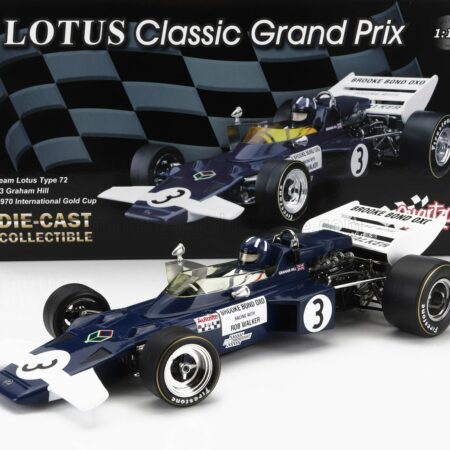 QUARTZO 1/18 LOTUS | F1  72 N 3 INTERNATIONAL GOLD CUP 1970 GRAHAM HILL | WHITE BLUE