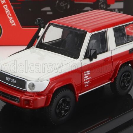 PARAGON-MODELS 1/64 TOYOTA | LAND CRUISER 71 SWB LHD 2014 | RED WHITE