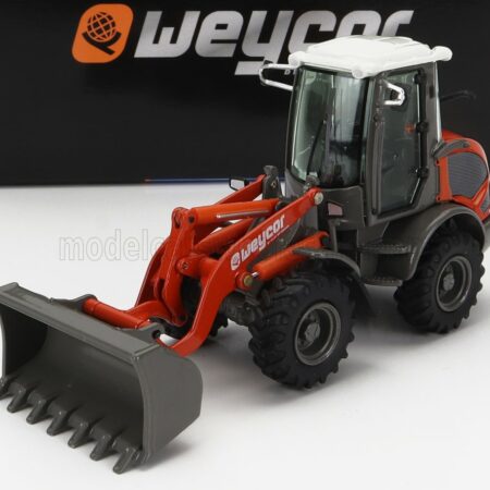 NZG 1/50 WEYCOR | AR420 RUSPA GOMMATA - SCRAPER TRACTOR WHEEL LOADER | ORANGE GREY