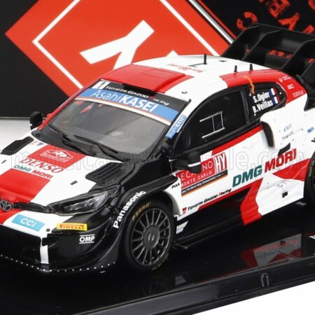 IXO-MODELS 1/43 TOYOTA | YARIS GR RALLY1 TEAM TOYOTA GAZOO RACING WRT N 1 2nd RALLY MONTECARLO 2022 SEBASTIAN OGIER - BENJAMIN VEILLAS | WHITE RED BLACK