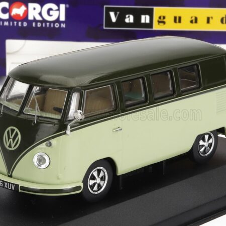 VANGUARDS 1/43 VOLKSWAGEN | T1 MINIBUS CAMPERVAN 1964 | 2 TONE GREEN