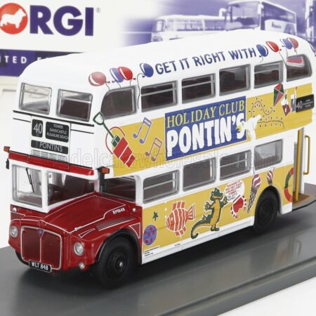 CORGI 1/76 AEC | TYPE RM AUTOBUS LONDON TRANSPORT 1949 | WHITE YELLOW RED