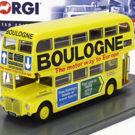 CORGI 1/76 AEC | TYPE RM AUTOBUS LONDON TRANSPORT BOULOGNE ROUTE 88 ACTION GREEN 1949 | YELLOW