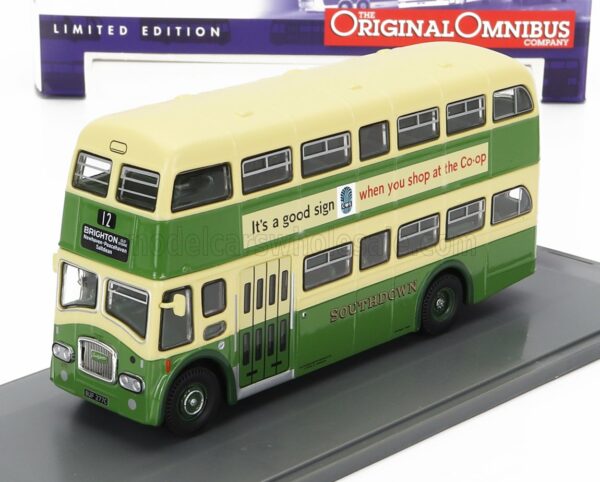 CORGI 1/76 LEYLAND | PD3 AUTOBUS QUEEN MARY 1970 | GREEN CREAM