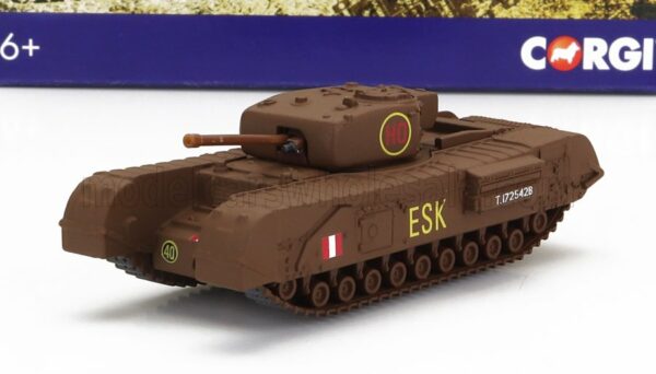 CORGI 1/87 TANK | CHURCHILL MKIII 1941 - CM. 8.0 | MILITARY BROWN