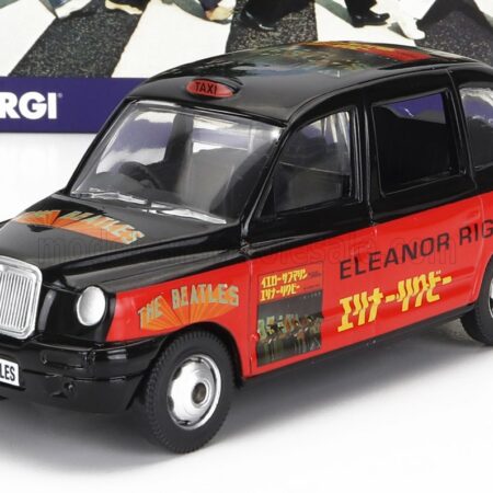 CORGI 1/36 AUSTIN | LONDON TAXI LTI TX4 2007 - THE BEATLES - ELEANOR RIGBY - YELLOW SUBMARINE | RED BLACK