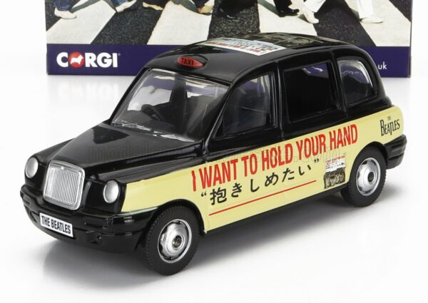 CORGI 1/36 AUSTIN | LONDON TAXI LTI TX4 2007 - THE BEATLES - I WANT TO HOLD YOUR HAND | YELLOW BLACK