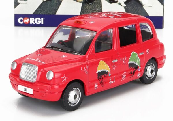 CORGI 1/36 AUSTIN | LONDON TAXI LTI TX4 2007 - THE BEATLES - CHRISTMAS TAXI | DARK PINK