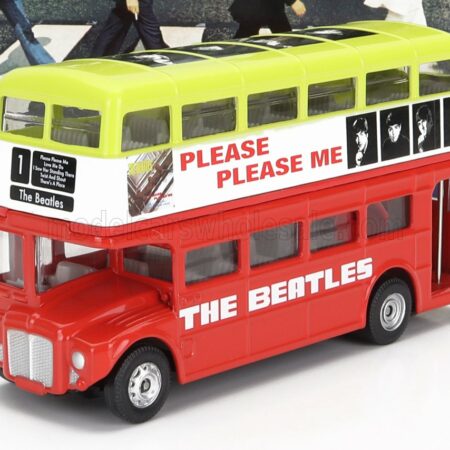 CORGI 1/76 ROUTEMASTER | RML 2757 AUTOBUS LONDON 1956 - THE BEATLES - PLEASE PLEASE ME | RED WHITE YELLOW