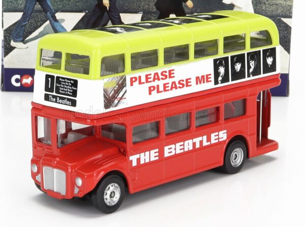 CORGI 1/76 ROUTEMASTER | RML 2757 AUTOBUS LONDON 1956 - THE BEATLES - PLEASE PLEASE ME | RED WHITE YELLOW