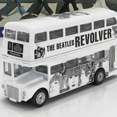 CORGI 1/76 ROUTEMASTER | RML 2757 AUTOBUS LONDON 1956 - THE BEATLES - REVOLVER | WHITE BLACK