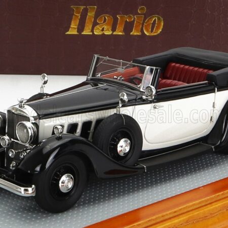 ILARIO-MODEL 1/43 HORCH | 780 SPORT CABRIOLET OPEN 1933 | WHITE BLACK