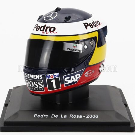 EDICOLA 1/5 HELMET | F1  CASCO - McLAREN MP4/20 MERCEDES N 4 SEASON 2006 PEDRO DE LA ROSA | YELLOW BLUE RED WHITE