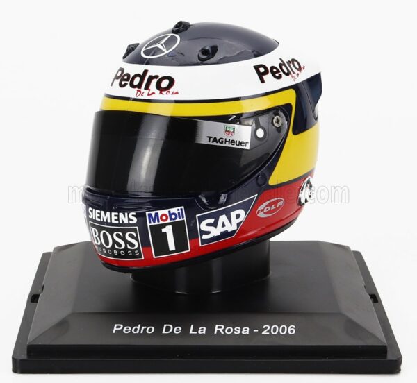 EDICOLA 1/5 HELMET | F1  CASCO - McLAREN MP4/20 MERCEDES N 4 SEASON 2006 PEDRO DE LA ROSA | YELLOW BLUE RED WHITE