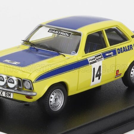 TROFEU 1/43 OPEL | ASCONA (night version) N 14 RALLY WELSH 1974 R.BROOKES - R.H.EVANS | YELLOW BLUE